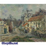 Tranh sơn dầu ngôi làng cổ xưa